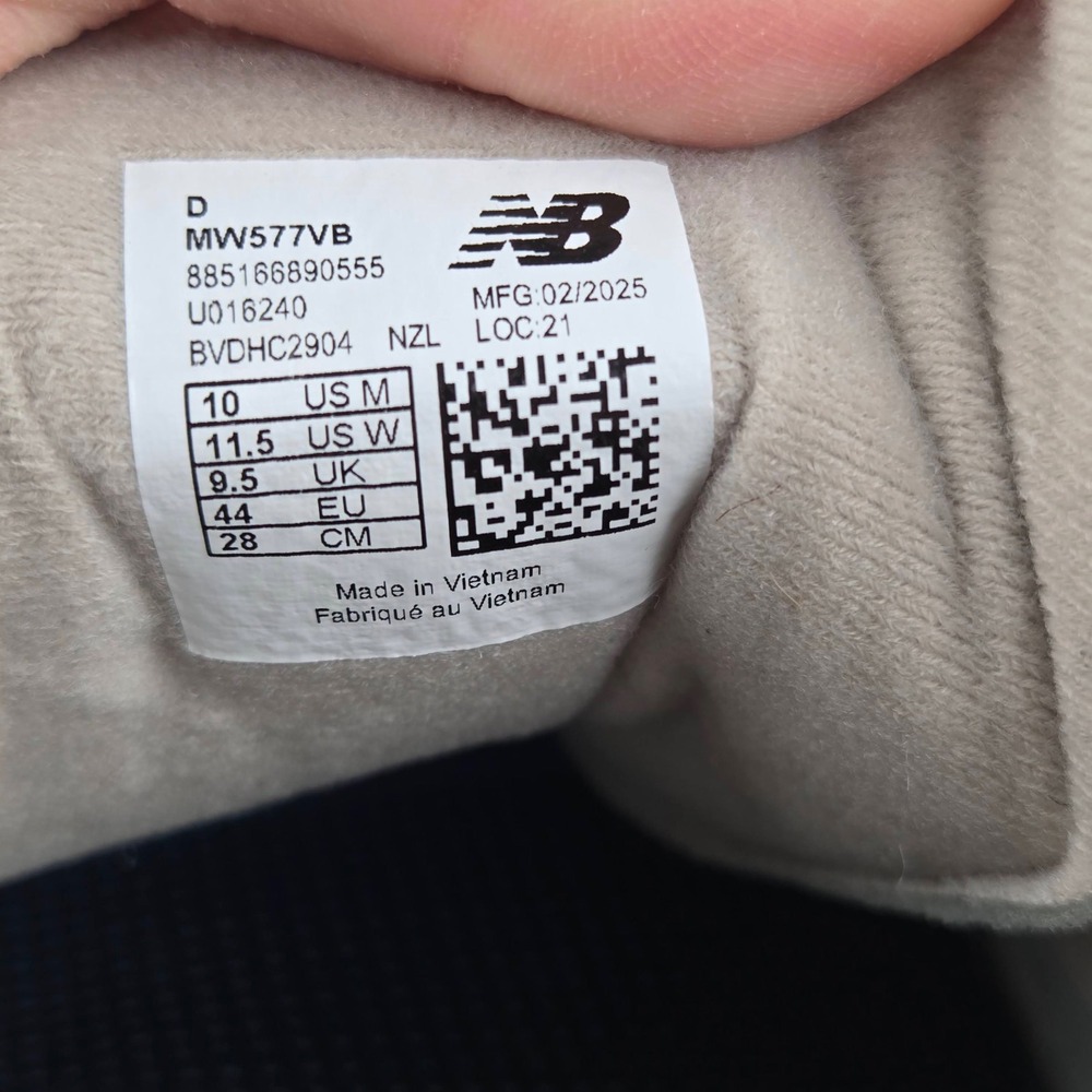 New Balance 577 Bone Beige Leather Walking Shoes Hook Loop MW577VB Mens 10 D - Picture 9 of 16